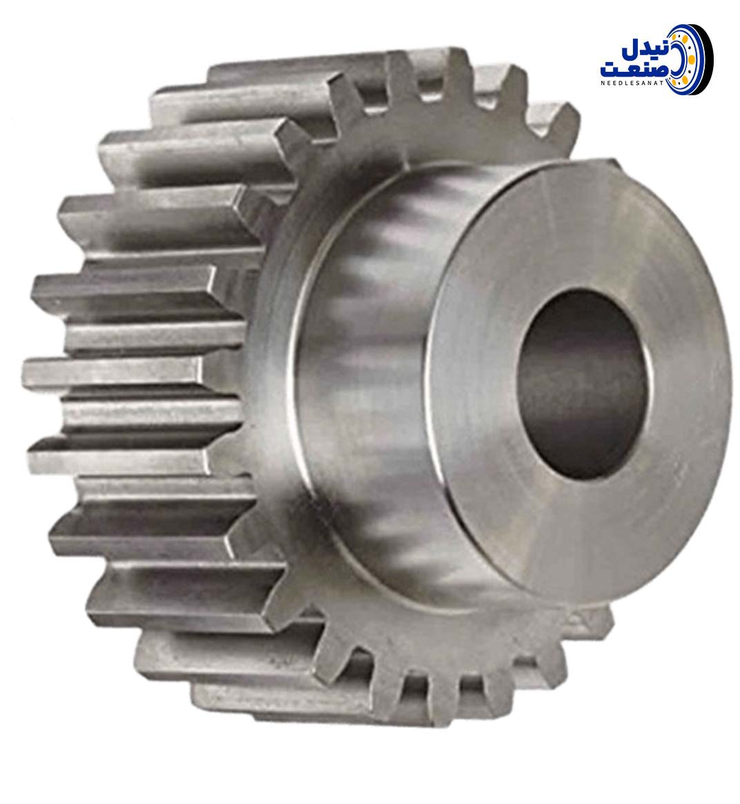 چرخ دنده ساده نافی دار 22 دندانه مدول 1